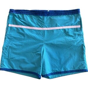 80s 90s Color Block Men's Size XL Retro Swimming Trunks Board Shorts